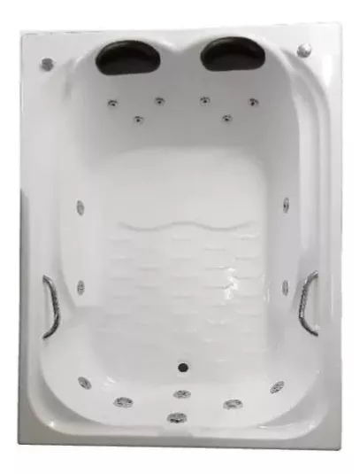 Banheira Dupla Itálica Completa Com Aquecedor E Cromoterapia 1.80x1.20x0.43